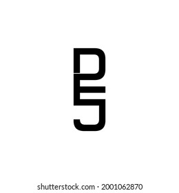 dej letter original monogram logo design