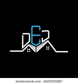 DEJ Real State logo design, DEJ simple and modern logo. DEJ luxurious alphabet design  
