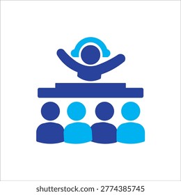 dejay icon. simple colored vector
