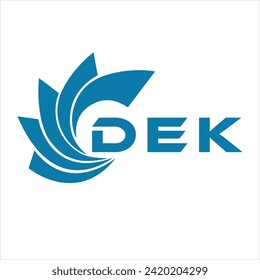 DEK-Briefdesign. DEK-Brief-Technologie Logo-Design auf weißem Hintergrund. DEK Monogram Logo-Design für Unternehmer und Unternehmen