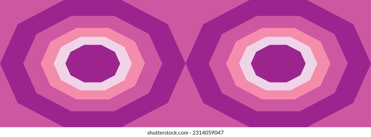 Dekagon geometric decorative abstract vector for gift wrapping paper and for background template with light pink, red, purple and dark pink background