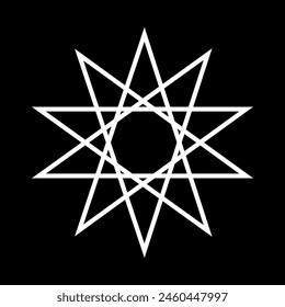 Dekagram, Satanic Symbols, Medieval Occultism, Magic Stamps, Sigils, Mystical Knots, Devil's Cross. Sigil Lucifer Baphomet vector svg