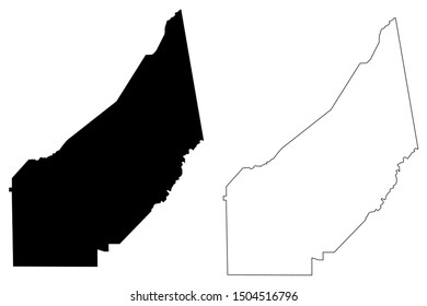 DeKalb County, Alabama (Counties in Alabama, United States of America,USA, U.S., US) map vector illustration, scribble sketch DeKalb map