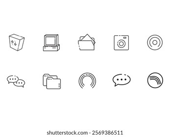 Dekstop Icon Design Element Set
