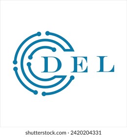 DEL letter design. DEL letter technology logo design on white background. DEL Monogram logo design for entrepreneur and business