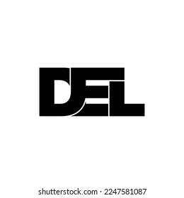 DEL letter monogram logo design vector