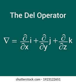 the del operator , calculus vector