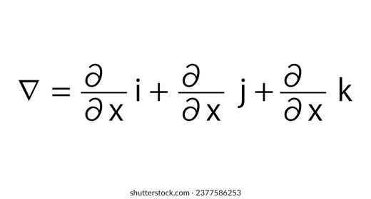 The del operator, nabla operator vector calculus.