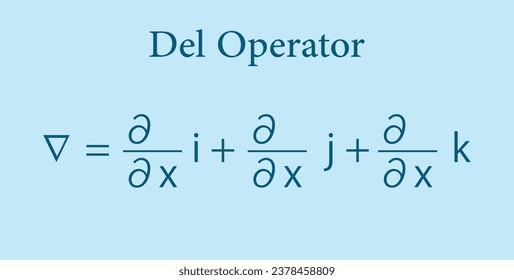 The del operator, nabla operator vector calculus.