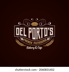 Del porto's cafe logo vector.