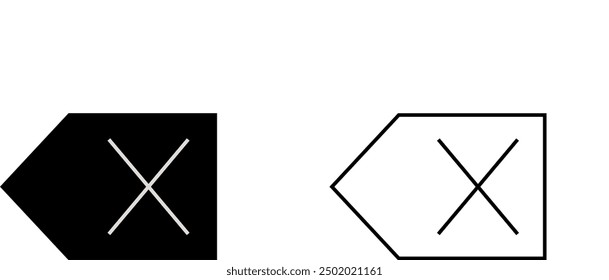 delate icon, remove icon, vector