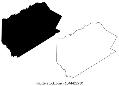 Delaware County, New York State (U.S. county, United States of America, USA, U.S., US) map vector illustration, scribble sketch Delaware map