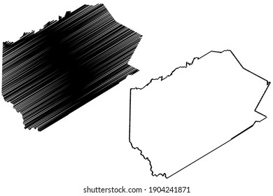 Condado de Delaware, Estado de Nueva York (condado de los Estados Unidos de América), mapa de ilustración vectorial