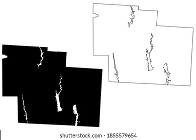 Delaware County, Ohio State (U.S. county, United States of America, USA, U.S., US) map vector illustration, scribble sketch Delaware map