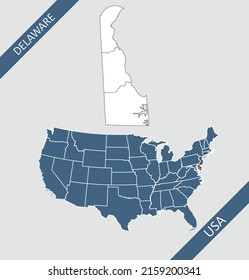 Delaware County On USA Map