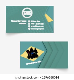 Delaware Flag Business Card, standard size (90x50 mm) business card template with bleed under the clipping mask.