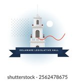 The Delaware Legislative Hall Building - Dover - Stock Illustration as EPS 10 File