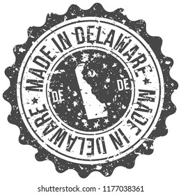 Delaware Made In Map Travel Stamp Icon City Design Tourism Export Seal