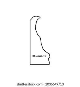Delaware map icon. Delaware icon vector