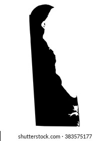 Delaware map on white background vector