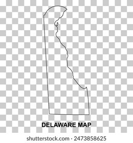 Delaware map shape, united states of america. Flat concept icon symbol vector illustration .