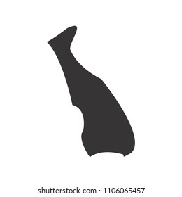 Delaware map. Simple black map. Vector eps 08. State of US America Maps.