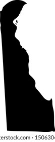 Delaware - map state of USA