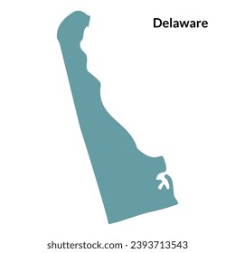 Mapa de Delaware. Mapa del mapa de Delaware, bandera del mapa de EE.UU. 