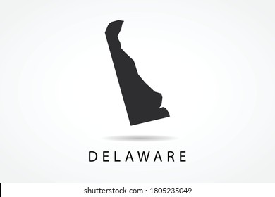 Delaware Map - USA, United States of America map, World Map International vector template isolated on white background - Vector illustration eps 10