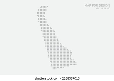 Delaware Map - USA, United States of America Map vector template with grey pixel, grid, grunge, halftone style isolated on white background for infographic, design - Vector illustration eps 10
