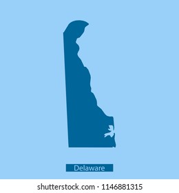 Delaware map vector