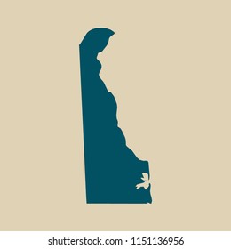 Delaware map vector