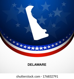 Delaware map vector background