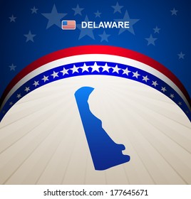 Delaware map vector background