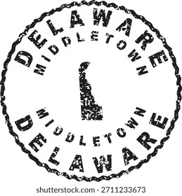 Delaware Middletown runde Dichtung Karte Design
