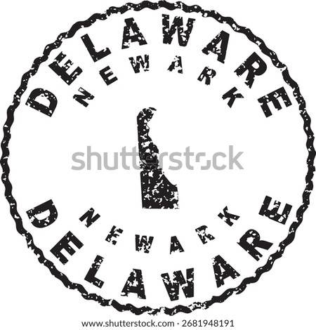 Delaware Newark Round Seal Map Design