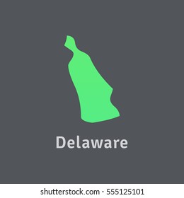 delaware region icon of USA. with green color