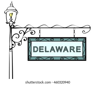 Delaware retro pointer lamppost. 