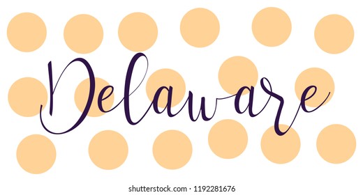 Delaware. State of America. Text design. Vector illustration.