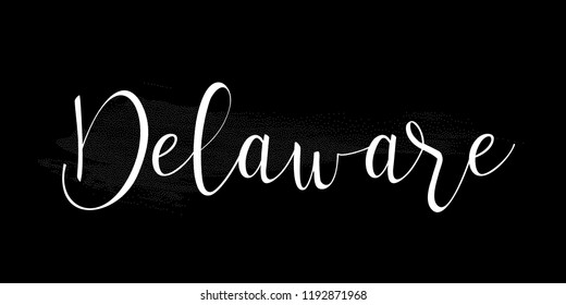 Delaware. State of America. Text design. Vector illustration.