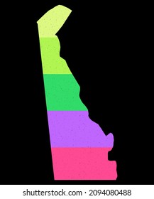  Delaware State Capitol Building in Dover, Delaware, Map pages d'état. Illustration vectorielle