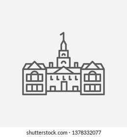 Delaware state capitol icon line symbol. Isolated vector illustration of  icon sign concept for your web site mobile app logo UI design.