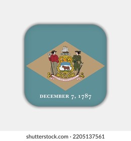 Delaware state flag. Vector illustration.
