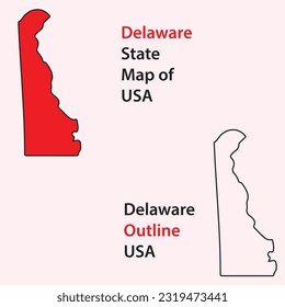 delaware state map of usa