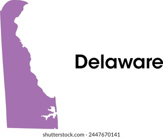 Delaware state map in vectors