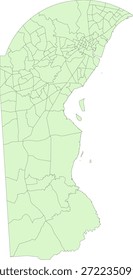 Polígono do Trato do Censo do Vetor do Condado de New Castle, estado de Delaware, com base nos Dados do Censo 2020 do Tigre