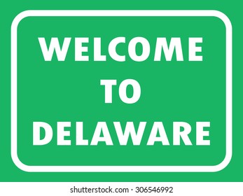 Delaware state road sign background. Vector illustration EPS8