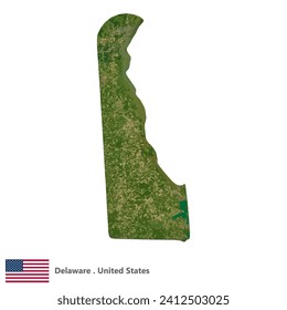 Delaware, States of America Topographic Map (EPS)