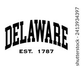Delaware typography design for tshirt hoodie baseball cap jacket and other uses vector