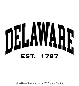 Delaware typography design for tshirt hoodie baseball cap jacket and other uses vector